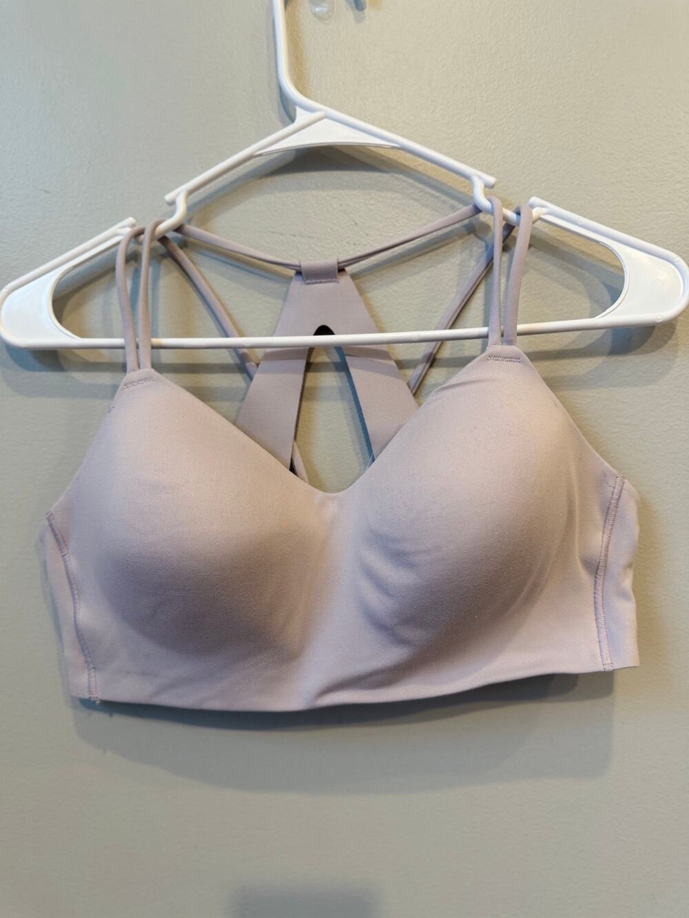 All in Motion Soft Purple Crisscross Back Longline Yoga Sports Bra Medium
